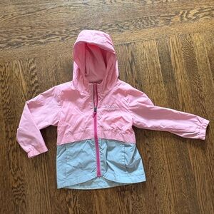 Kids pink Columbia rain-zilla rain jacket, 4T